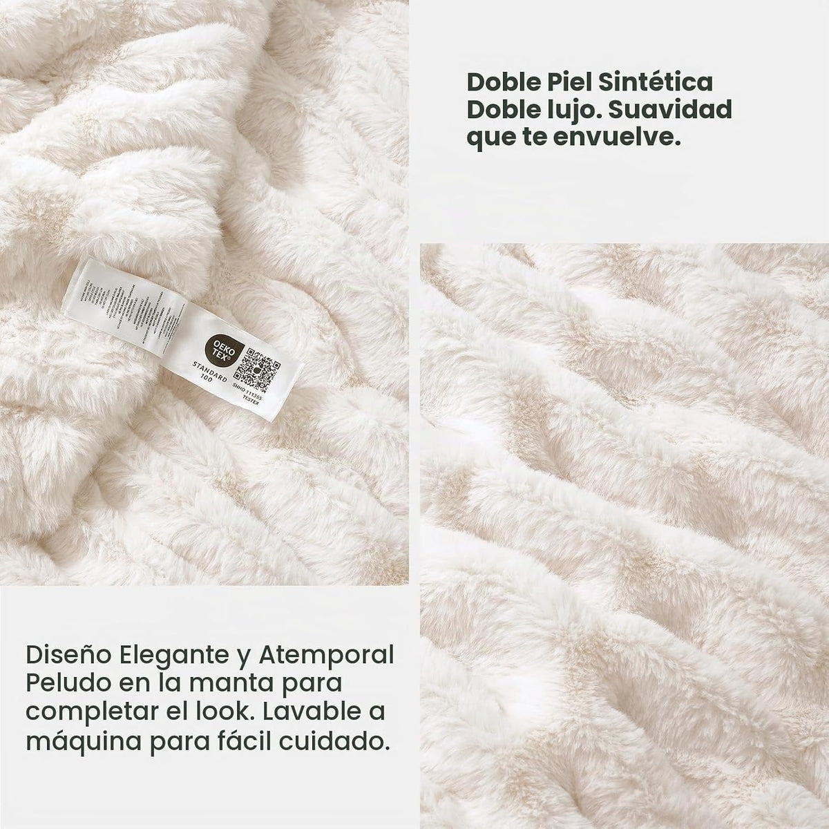 Manta Sherpa Ultrasuave y Esponjosa para Sofá o Cama | Máximo Confort