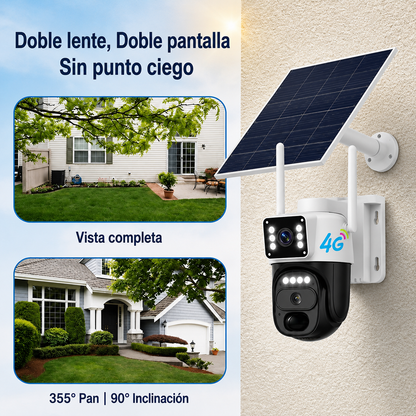 Cámara de Seguridad Solar 4G 360° | Vigilancia sin WiFi