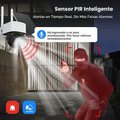 Cámara de Seguridad Panorámica 4G para Exterior | Visión 360° y Nocturna G