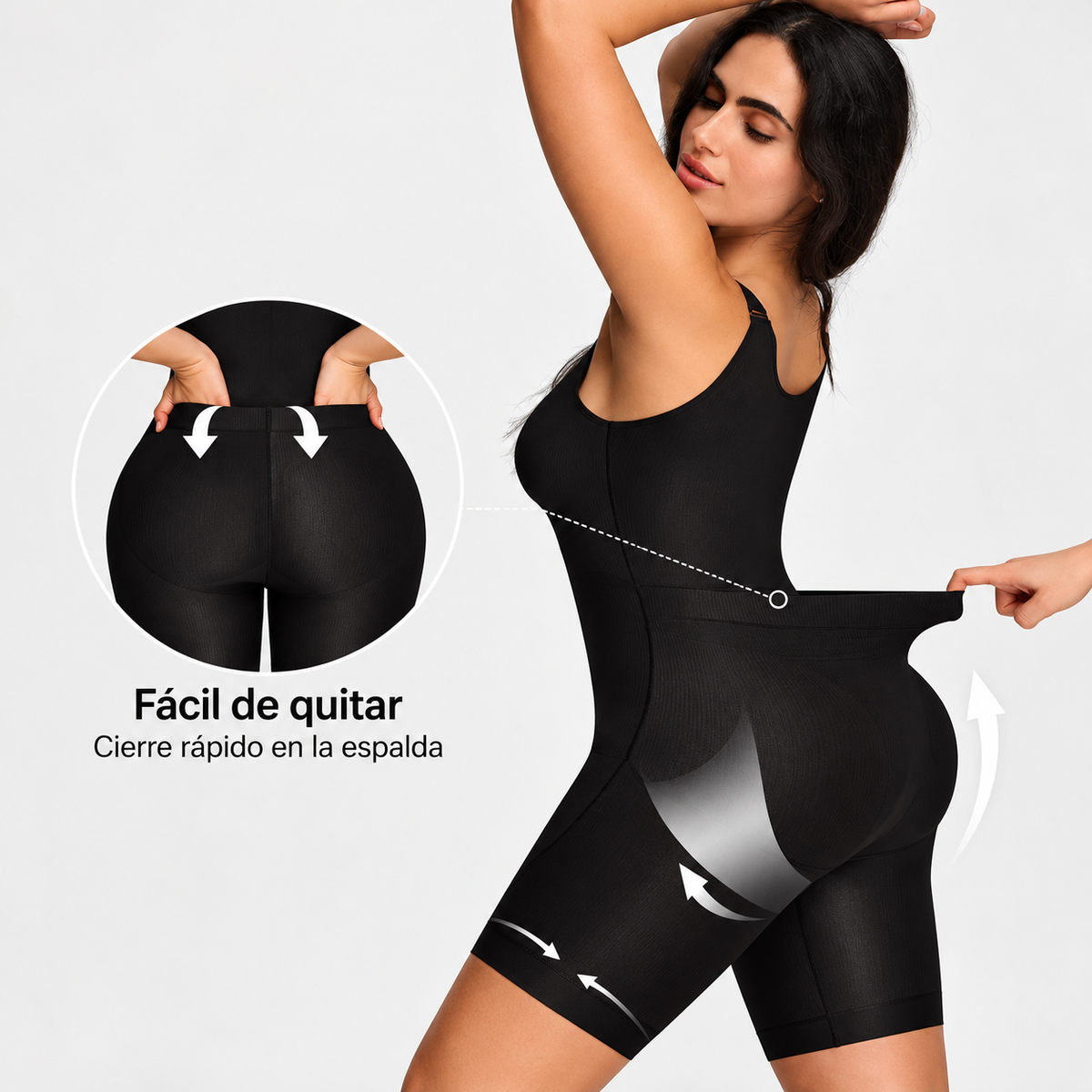 Faja Easy Slide Body Entero - Control Abdomen y Efecto Push Up