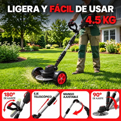 Podadora Inalambrica Cesped Ruedas
