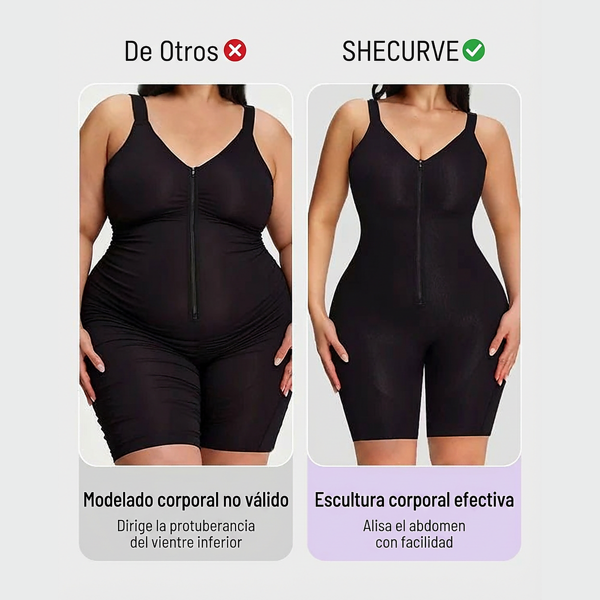 Faja Easy Slide Body Entero - Control Abdomen y Efecto Push Up